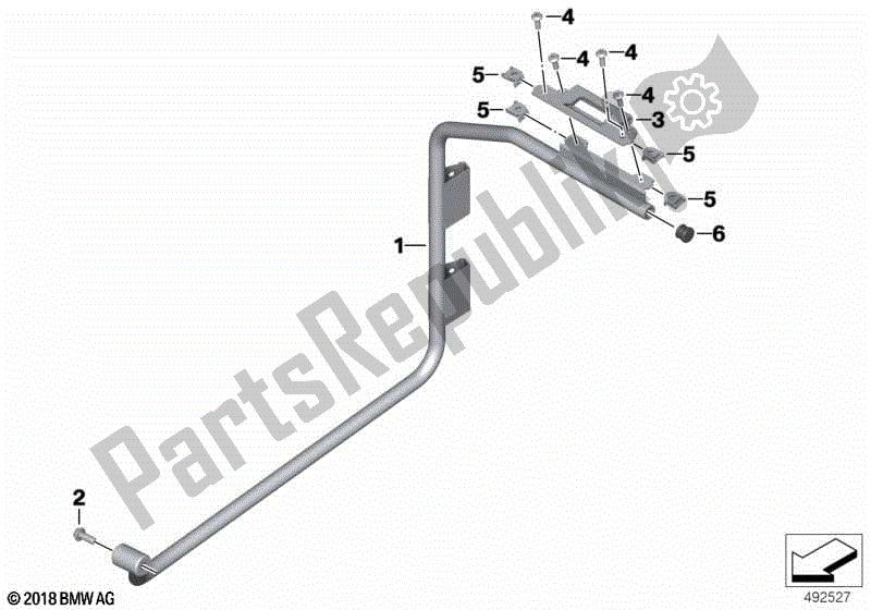 Todas las partes para Perno En U Trasero Derecho de BMW F 850 GS K 81 2018 - 2021