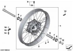 Cross spoke wheel front