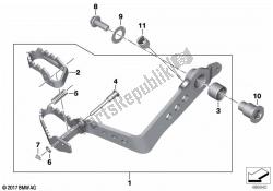 Footbrake lever, adjustable