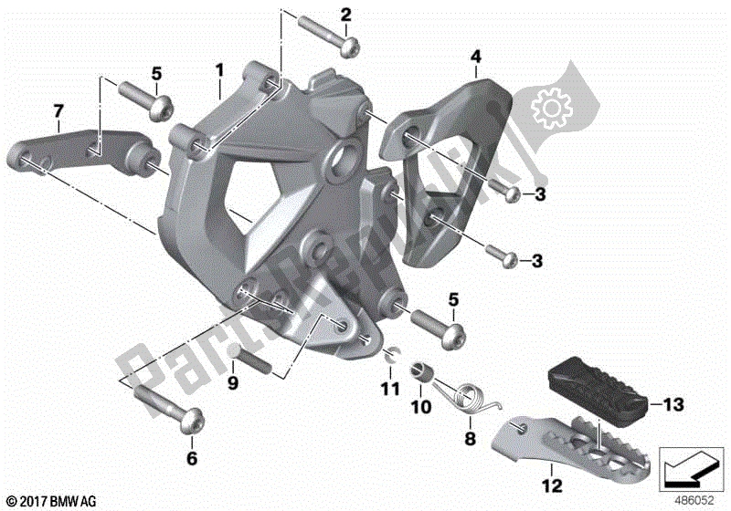 Todas las partes para Placa De Reposapiés / Reposapiés Delantero Izquierdo de BMW F 850 GS Adventure K 82 2018 - 2021