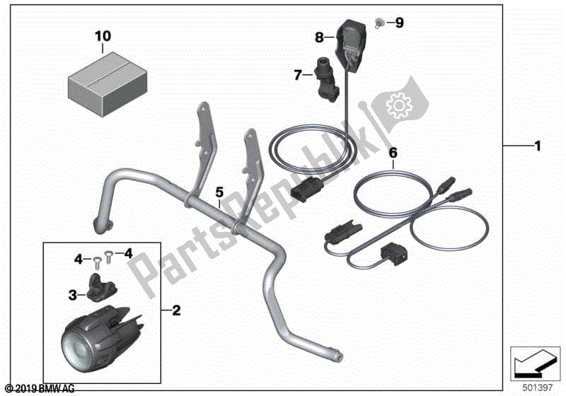 Todas las partes para Faro Auxiliar Led de BMW F 850 GS Adventure K 82 2018 - 2021