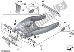 Rear wheel swinging arm