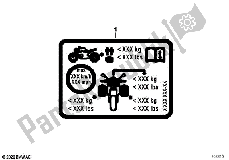 Todas las partes para Signo, Carga útil, Icono de BMW F 850 GS Adventure K 82 2018 - 2021