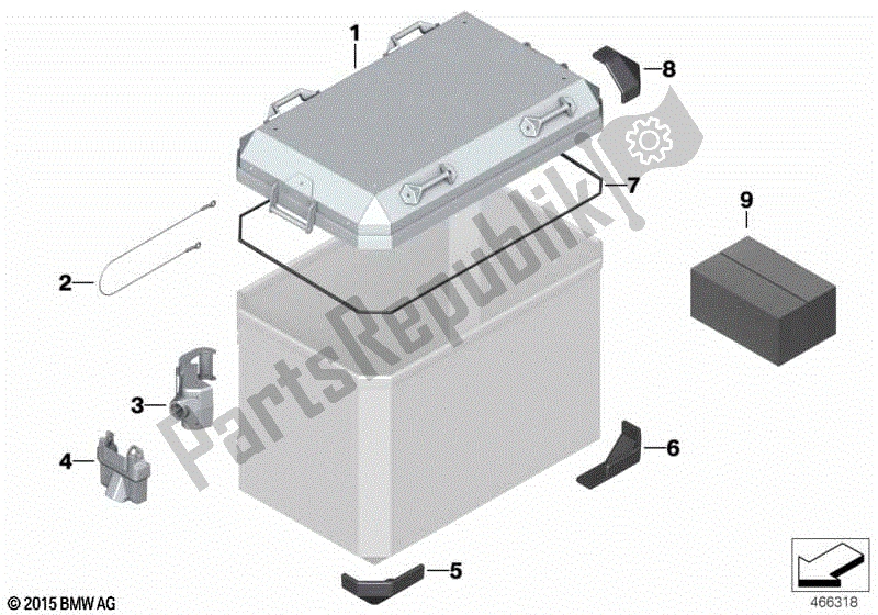 Todas las partes para Piezas Individuales, Caja De Aluminio de BMW F 850 GS Adventure K 82 2018 - 2021