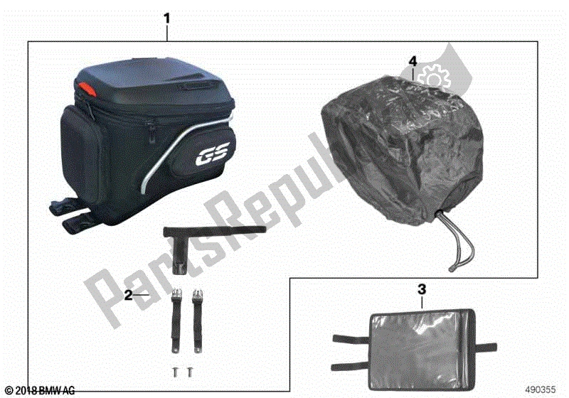 Todas las partes para Bolsa De Tirantes de BMW F 850 GS Adventure K 82 2018 - 2021