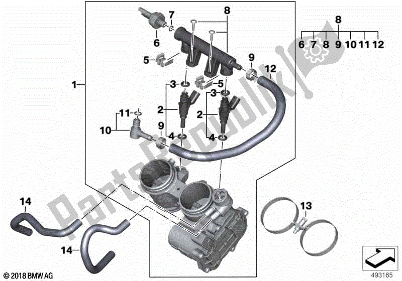 Alle onderdelen voor de Gasklep En Actuator van de BMW F 850 GS Adventure K 82 2018 - 2021