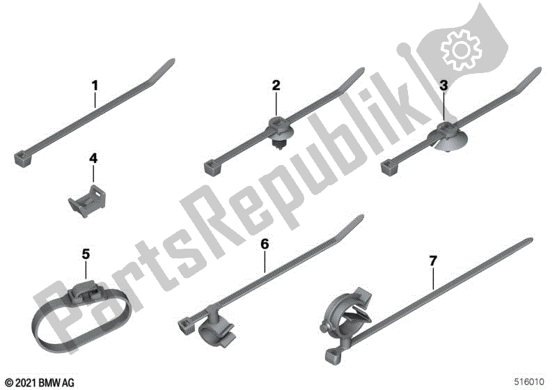 Alle onderdelen voor de Kabelbinder, Kabelbinder Met Beugel van de BMW F 900R K 83 2020 - 2021