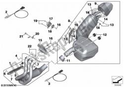 Exhaust manifold with end muffler