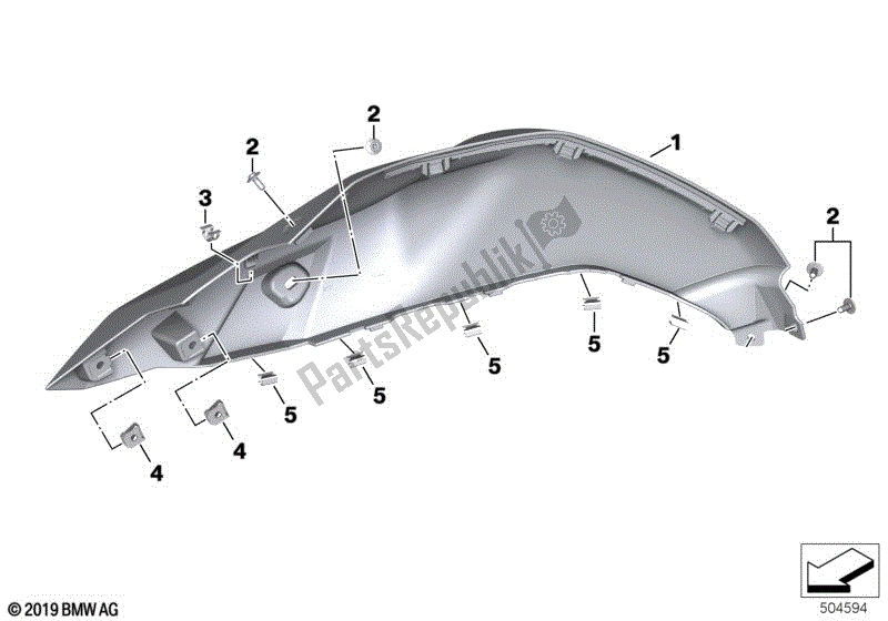 Alle onderdelen voor de Zijpaneel Kuip, Voorzijde van de BMW F 900R K 83 2020 - 2021