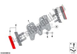 Number plate baseplate, reflectors