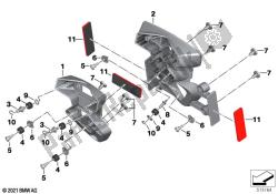 Number plate baseplate, reflectors