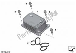 Oil cooler with supply and return lines