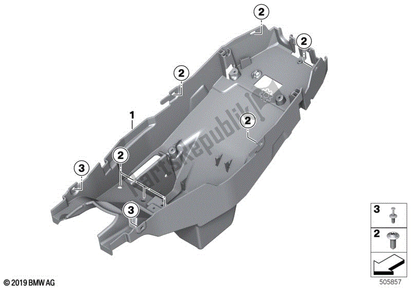 Alle onderdelen voor de Achterdrager Deel van de BMW F 900R K 83 2020 - 2021