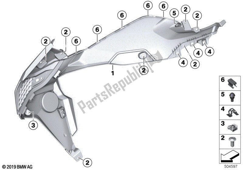 Alle onderdelen voor de Tank Cover, Lower van de BMW F 900R K 83 2020 - 2021