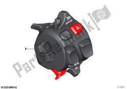 Multifunction switch, handlebar, left