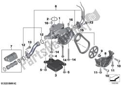 Oil pump with filter screen and drive