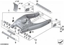 Rear wheel swinging arm