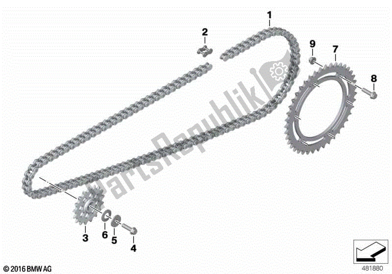 Todas las partes para Transmisión Por Cadena de BMW G 310 GS K 02 2016 - 2020