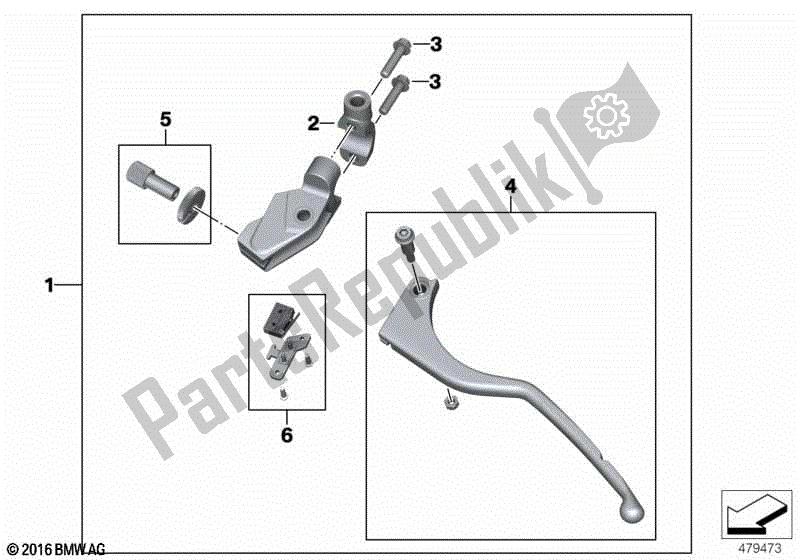 Alle onderdelen voor de Koppelingsbediening van de BMW G 310 GS K 02 2016 - 2020