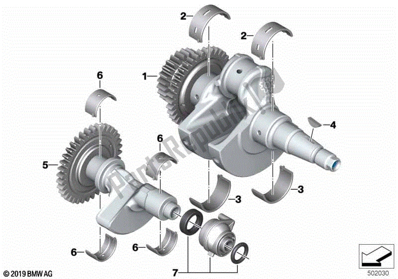 Todas las partes para Cigüeñal / Eje De Contrapeso de BMW G 310 GS K 02 2016 - 2020