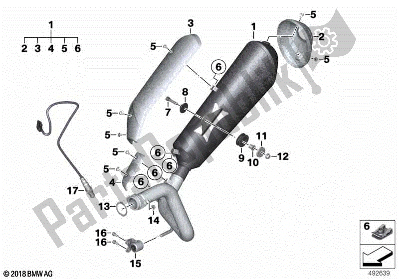 Todas las partes para Partes Del Sistema De Escape Con Soportes de BMW G 310 GS K 02 2016 - 2020