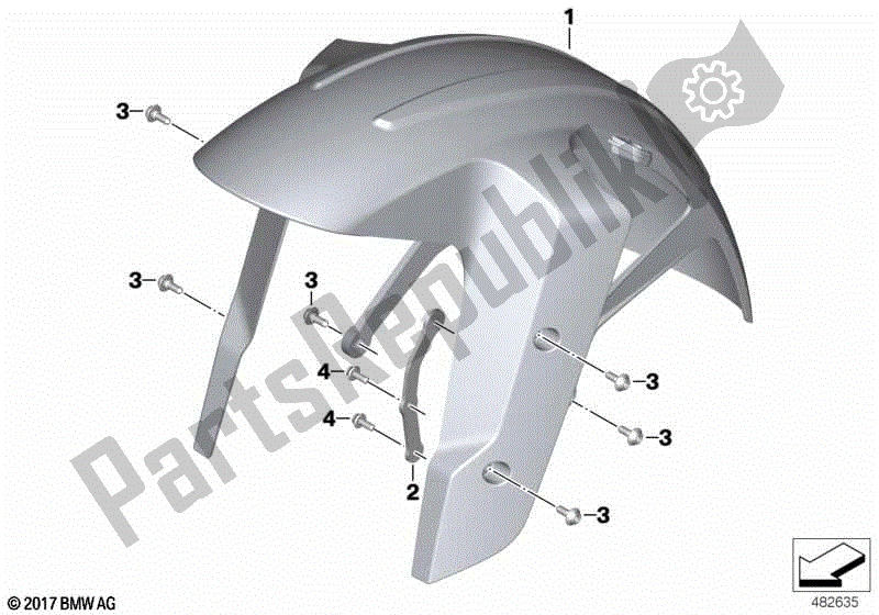 Todas las partes para Cubierta De La Rueda Delantera, Inferior de BMW G 310 GS K 02 2016 - 2020