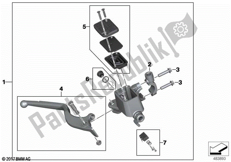 Alle onderdelen voor de Handrem Hendel van de BMW G 310 GS K 02 2016 - 2020