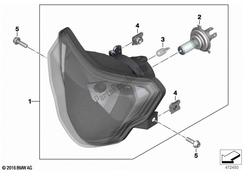 Todas las partes para Faro de BMW G 310 GS K 02 2016 - 2020