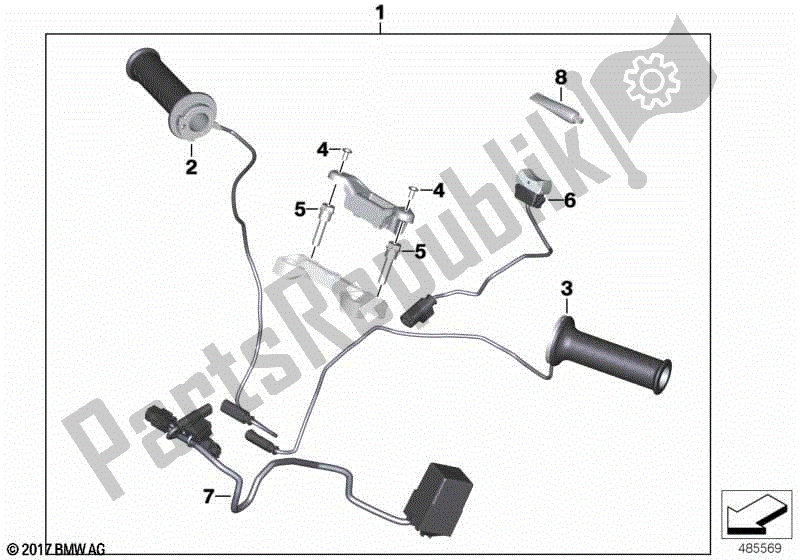 Todas las partes para Puños De Manillar Con Calefacción de BMW G 310 GS K 02 2016 - 2020