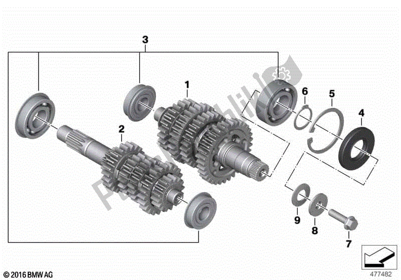 Tutte le parti per il Singole Parti Di Trasmissione del BMW G 310 GS K 02 2016 - 2020