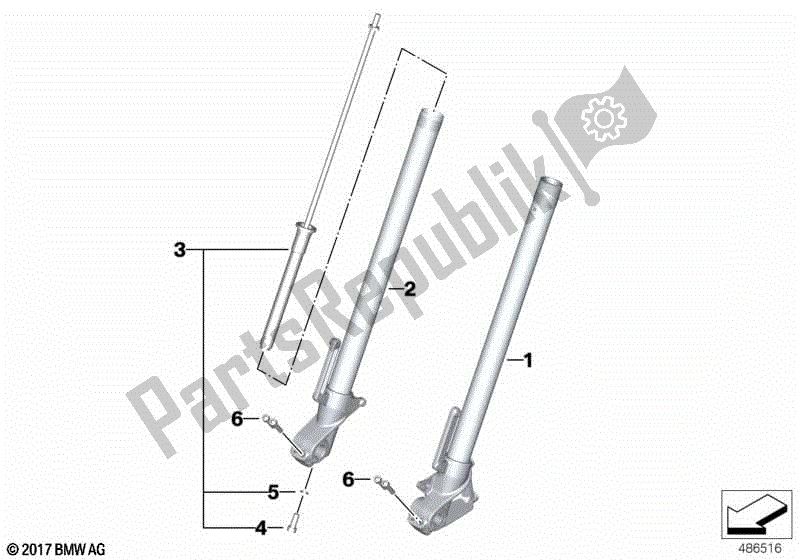 Todas las partes para Tubo Interior / Amortiguador de BMW G 310 GS K 02 2016 - 2020