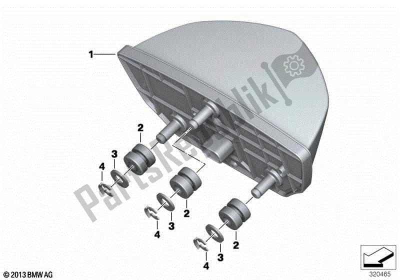 Alle onderdelen voor de Led Achterlicht van de BMW G 310 GS K 02 2016 - 2020