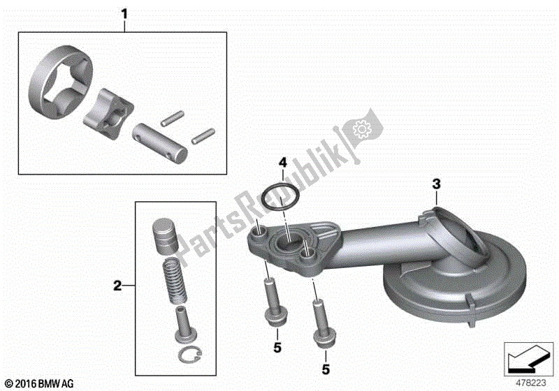 Alle onderdelen voor de Oliepomp Drukregelaar Klep van de BMW G 310 GS K 02 2016 - 2020