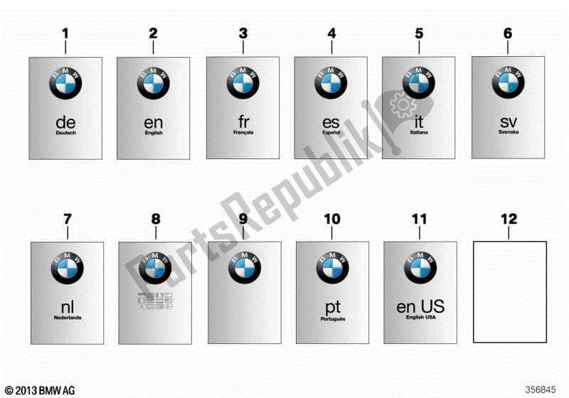 Todas las partes para Manual Del Propietario de BMW G 310 GS K 02 2016 - 2020