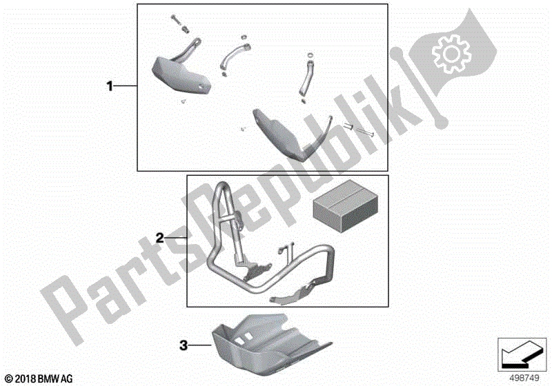 Alle onderdelen voor de Veiligheidspakket van de BMW G 310 GS K 02 2016 - 2020