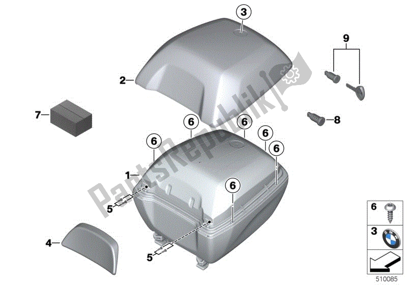 Todas las partes para Topcase 30i de BMW G 310 GS K 02 2016 - 2020