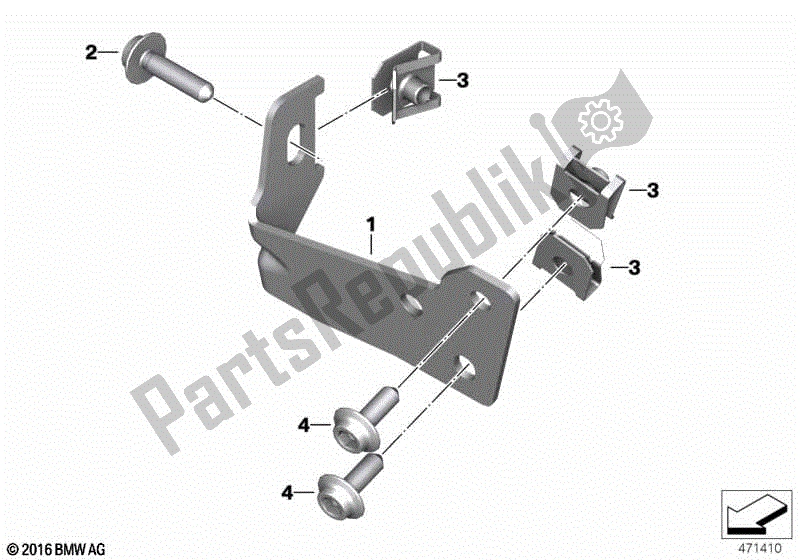 Todas las partes para Soporte Embellecedor, Derecho de BMW G 310 GS K 02 2016 - 2020