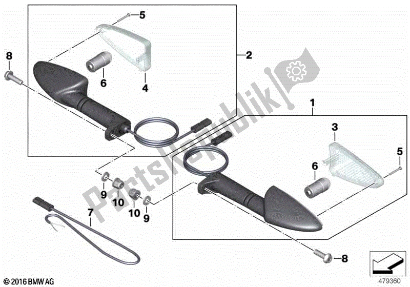 Todas las partes para Intermitentes, Traseros de BMW G 310 GS K 02 2016 - 2020