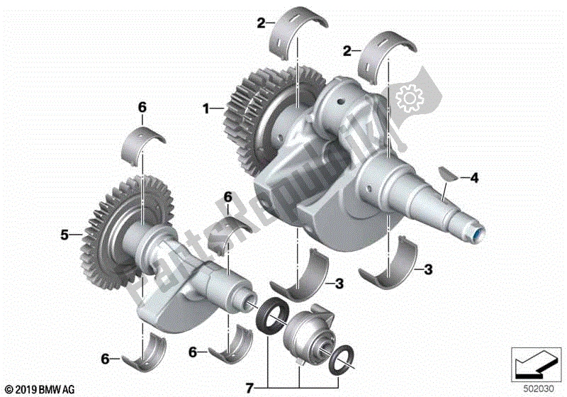 Todas las partes para Cigüeñal / Eje De Contrapeso de BMW G 310R K 03 2016 - 2020