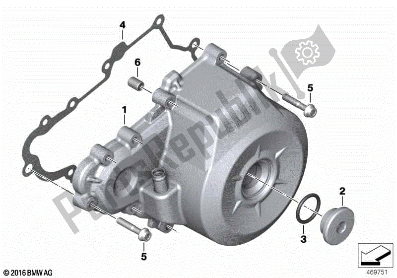 Todas las partes para Tapa De La Carcasa Del Motor, Izquierda de BMW G 310R K 03 2016 - 2020