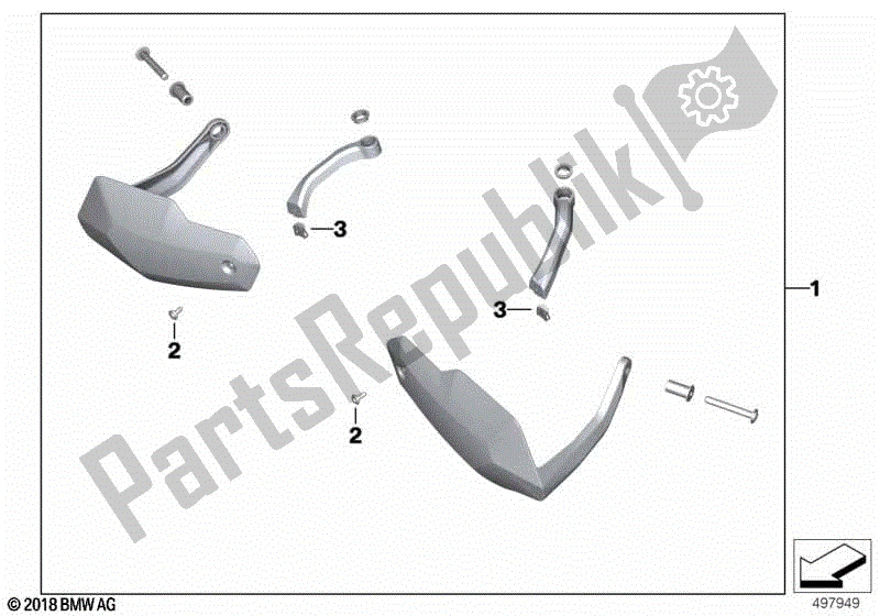 Todas las partes para Protector De Manos de BMW G 310R K 03 2016 - 2020