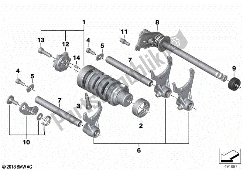 Todas las partes para Componentes Internos De Control De Cambios de BMW G 310R K 03 2016 - 2020