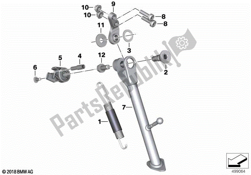 Todas las partes para Campaña Técnica Caballete Lateral de BMW G 310R K 03 2016 - 2020