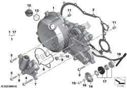 coperchio dell'alloggiamento del motore, a destra