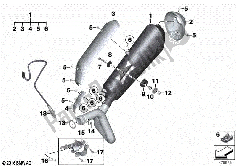 All parts for the Exhaust System Parts With Mounts of the BMW G 310R K 03 2021