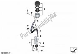 Rear brake master cylinder w container