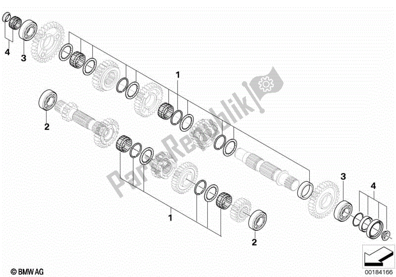 Todas las partes para Cojinete, Ejes De Transmisión Manual de BMW G 450X K 16 2009 - 2010