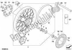 Spoke wheel, rear