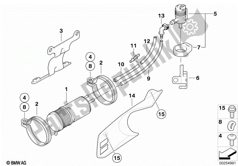 Alle onderdelen voor de Actief Koolfilter / Slang van de BMW G 650 Xchallenge K 15 2006 - 2007