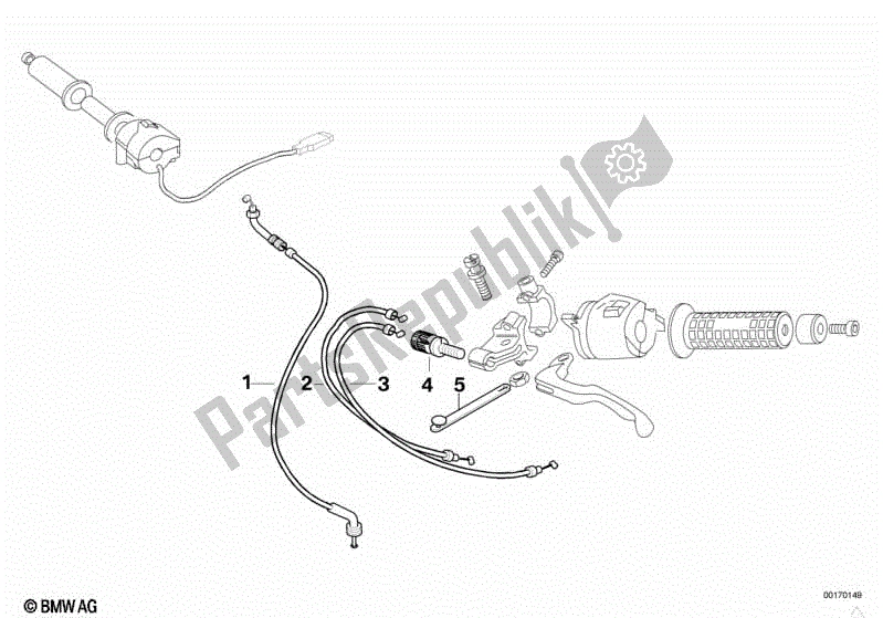 Todas las partes para Cable Bowden de BMW G 650 Xchallenge K 15 2006 - 2007